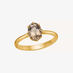 Carré Ringe Stella ring med Champagne Quartz - 10 K