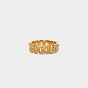 IX Studios Ringe IX crunchy curb ring, forgyldt