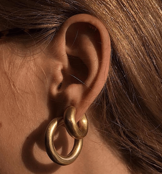 Jane Kønig Øreringe Chunky Hoops - Sølv