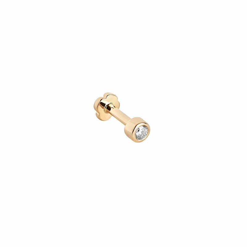 Maria Black Øreringe Big Dot piercing ørestik - 14K P1035YMD