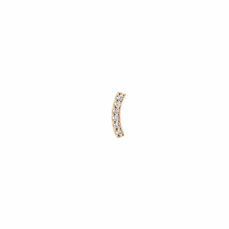 Maria Black Øreringe Crescent piercing ørestik - 14K P1005YMD