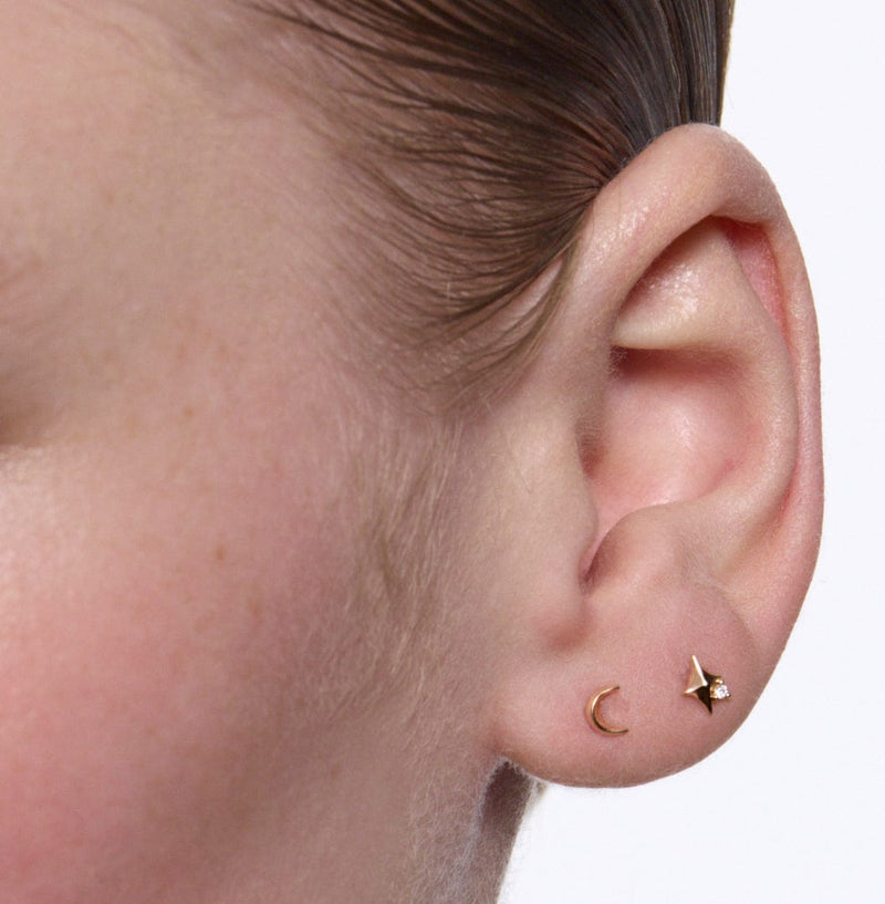 Maria Black Øreringe Murky Blaze piercing ørestik - 14K P1111Y