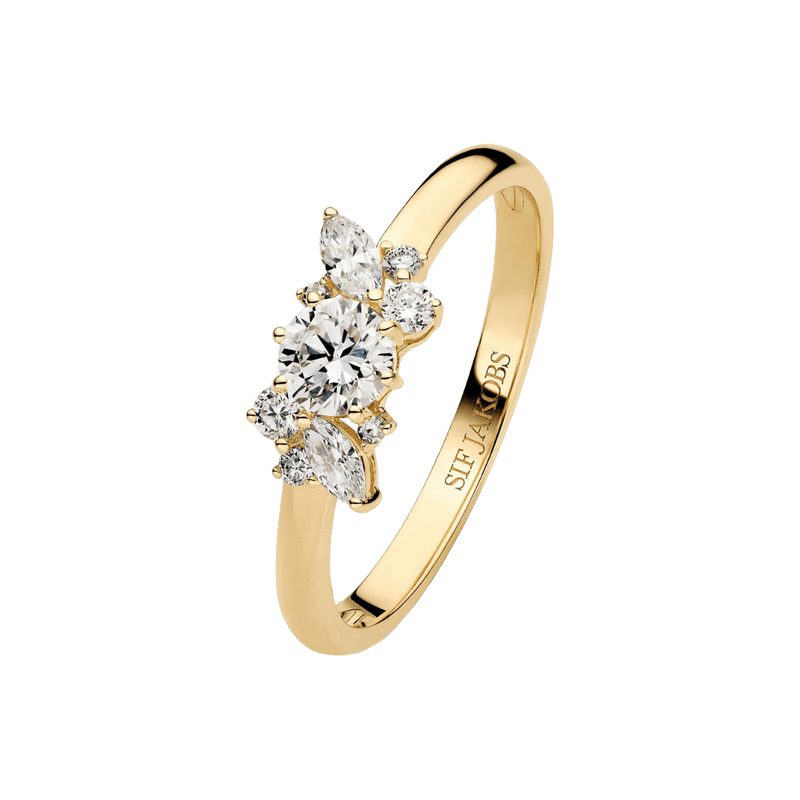 Sif Jakobs Ringe Lovere ring med labgrown diamanter - 14K